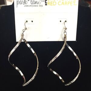 Park Lane Silver Twisted Hoop Earrings